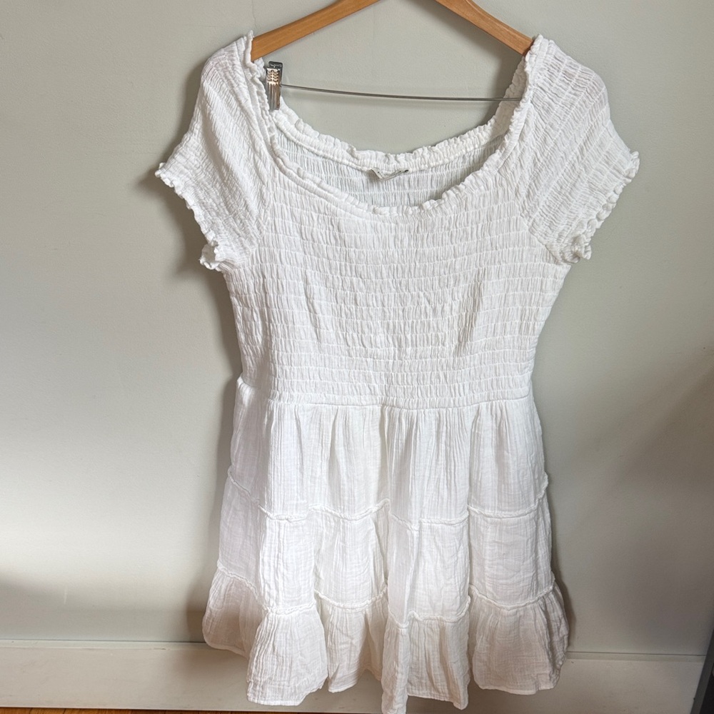 American Eagle Outfitters White Textured Dress